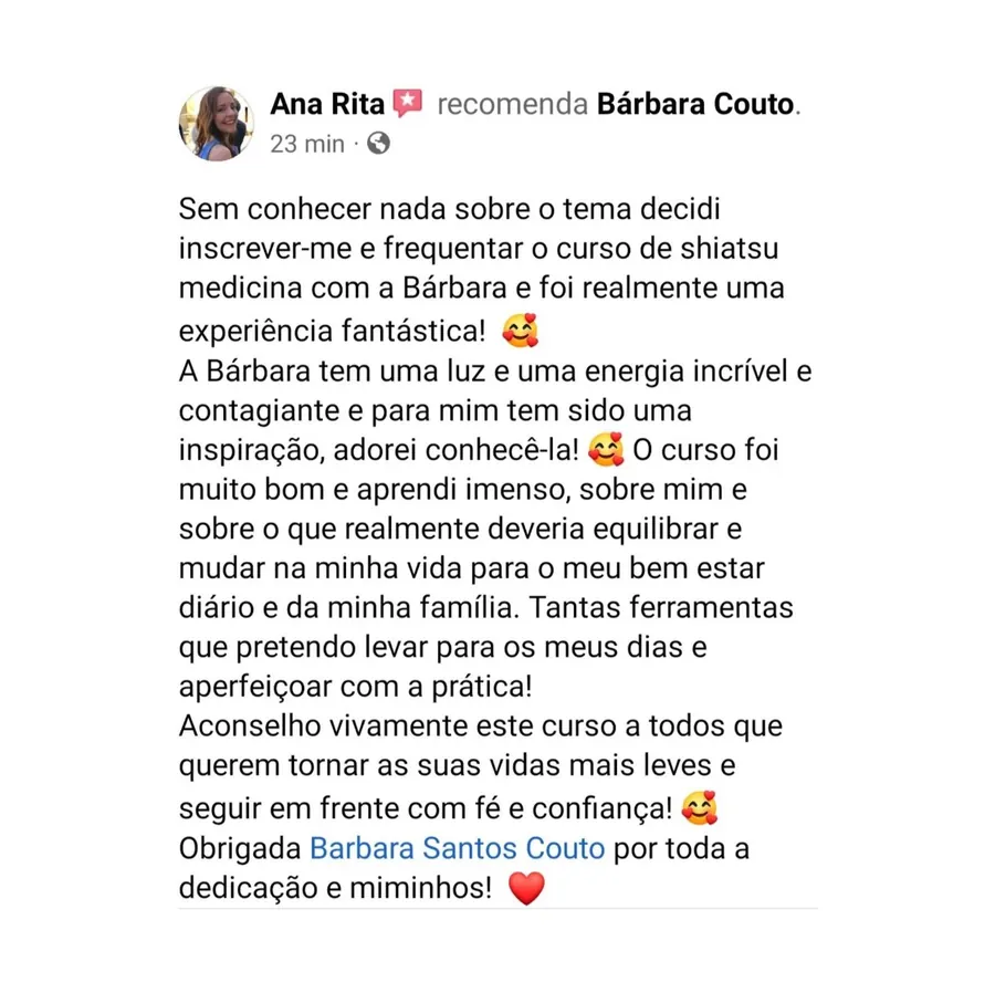 Recomendação de Ana Rita
